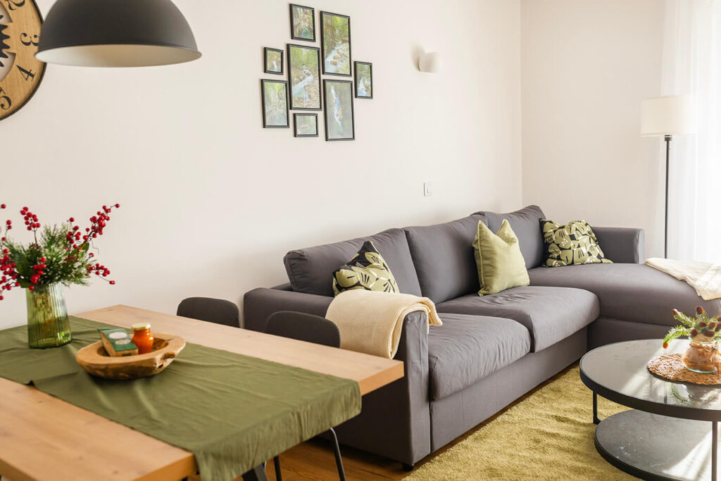 Dnevna soba - Apartma Vintgar Skalca Serenity Bled